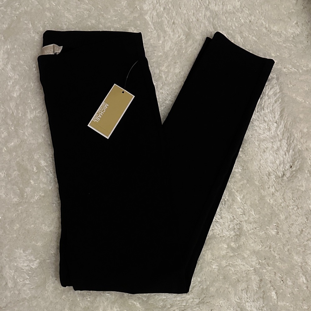 Michael Kors Black High-Rise Super Skinny Pull-On Ankle Length